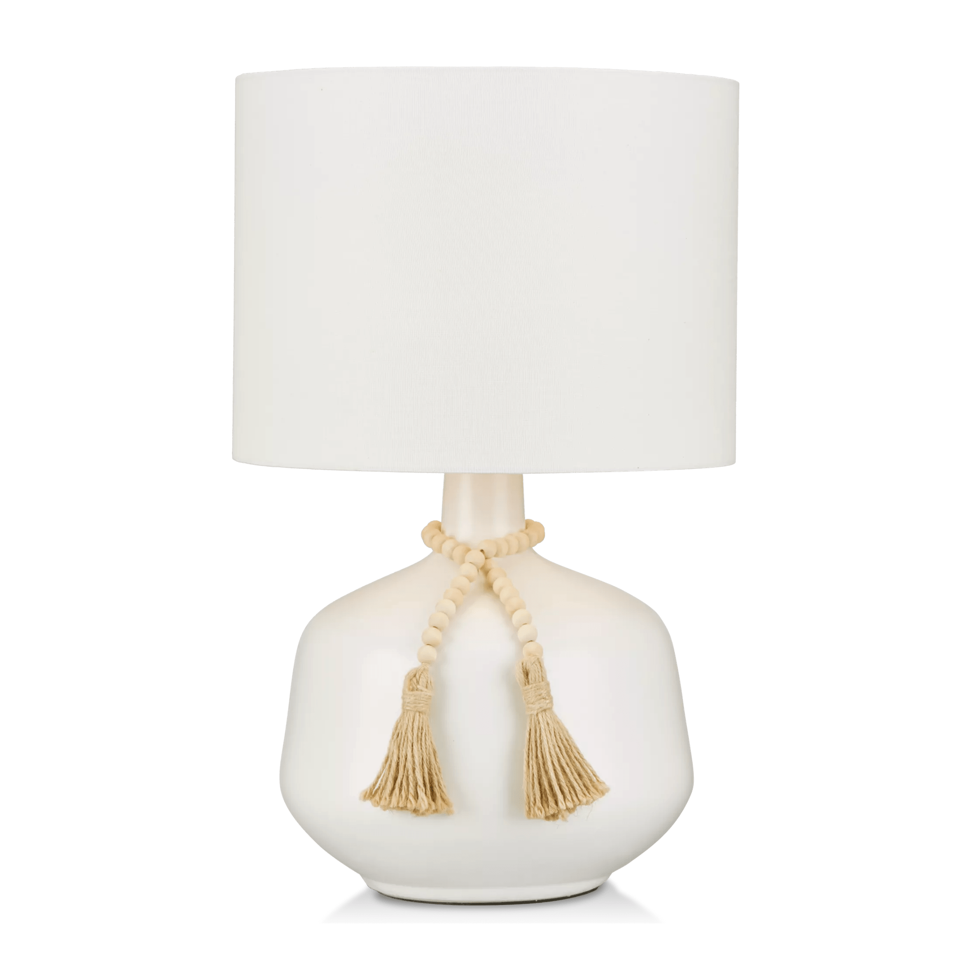 Ceramic Table Lamp with Bead String