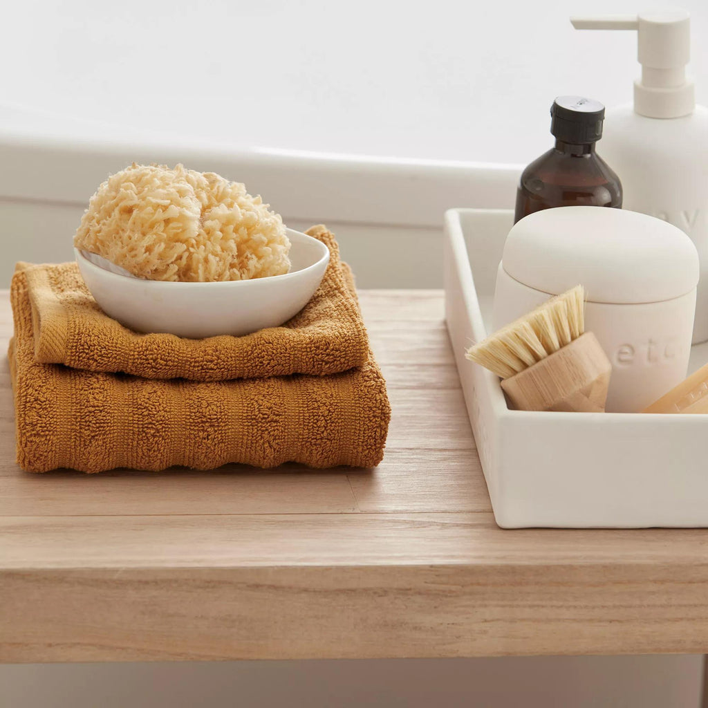 Cognac Textured Washcloth