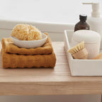 Cognac Textured Hand Towel