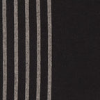 Set of 4 Black & Natural Fringed Fabric Placemats