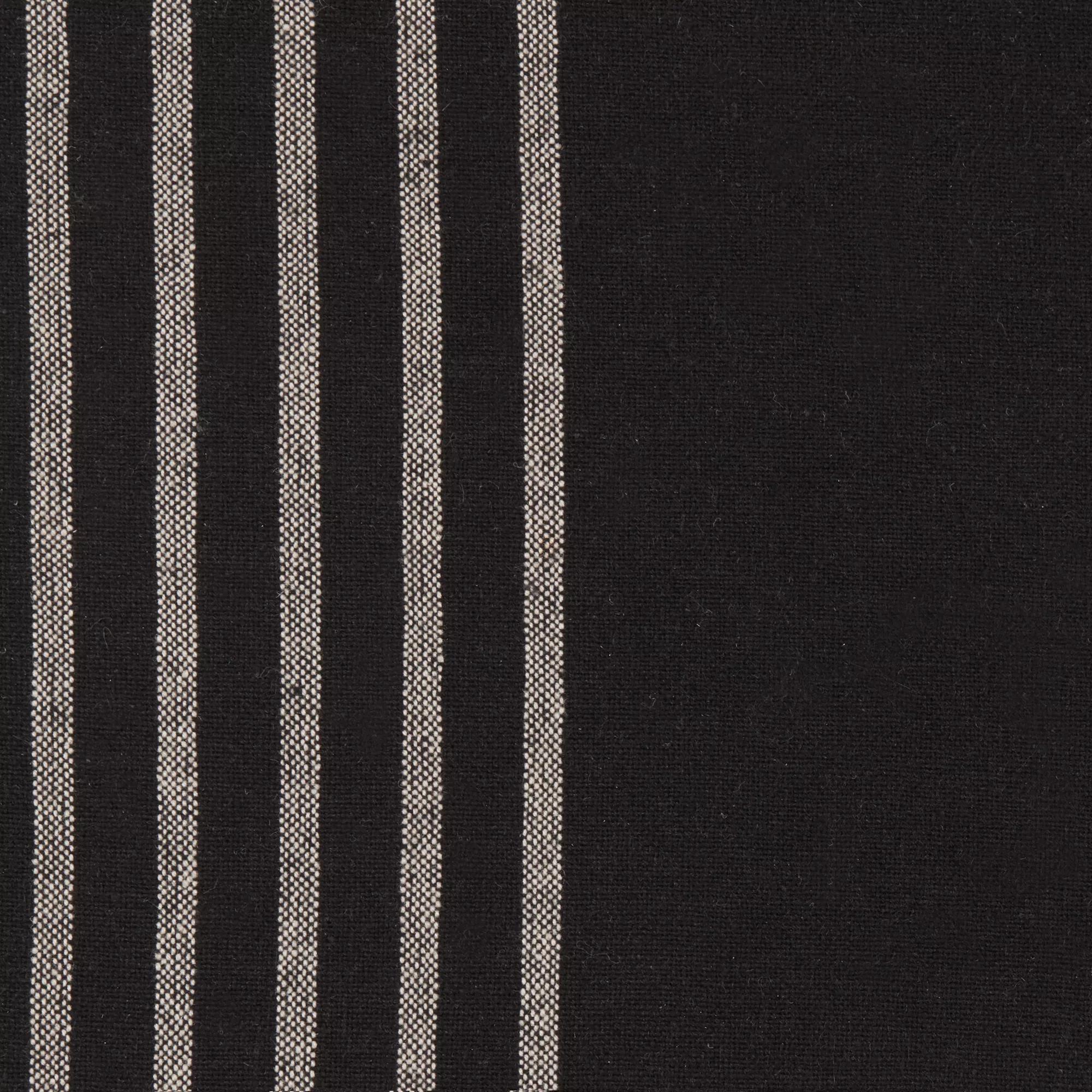 Set of 4 Black & Natural Fringed Fabric Placemats