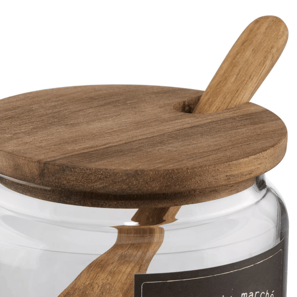 Clear Glass Salt Jar