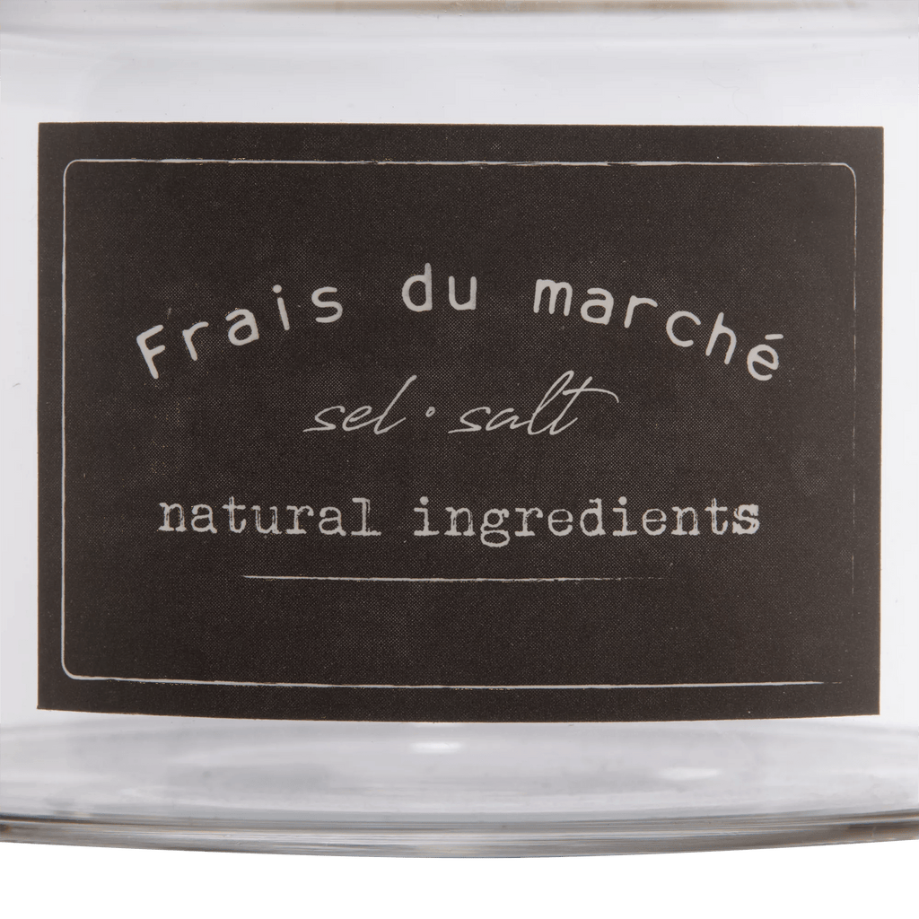 Clear Glass Salt Jar