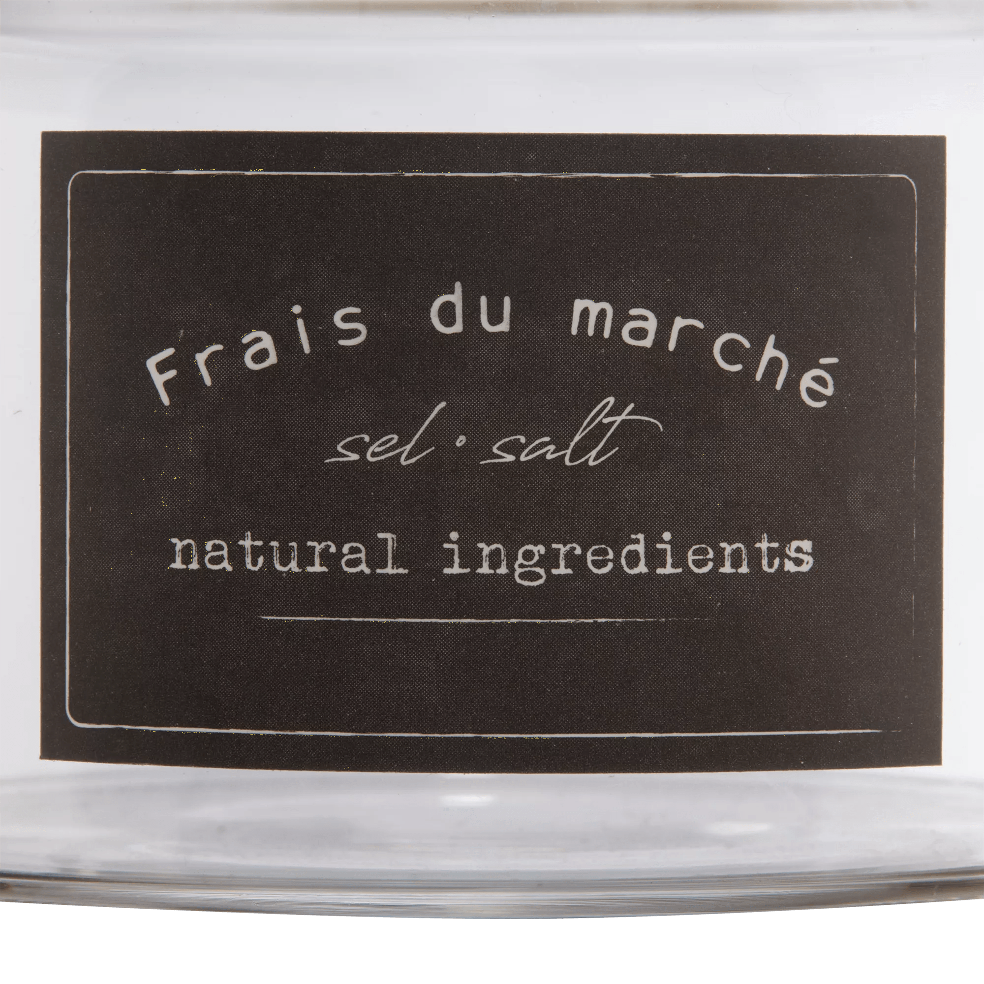 Clear Glass Salt Jar