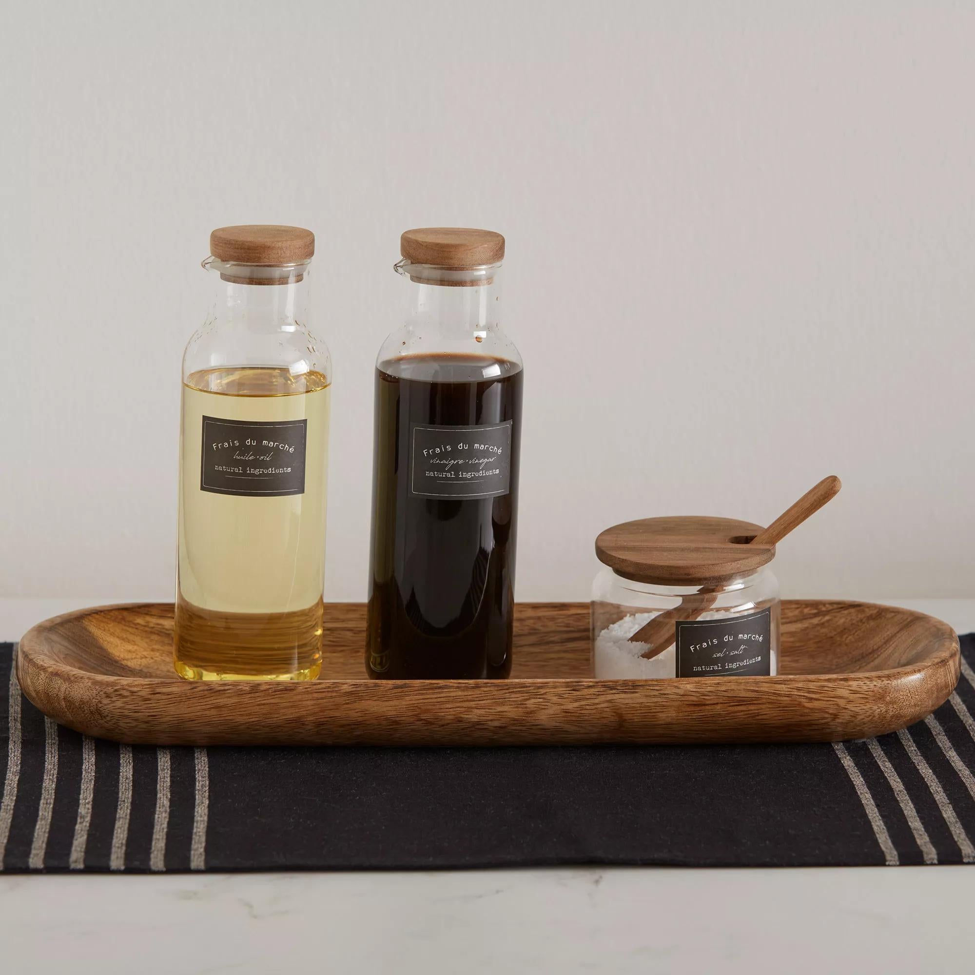 Clear Glass Salt Jar