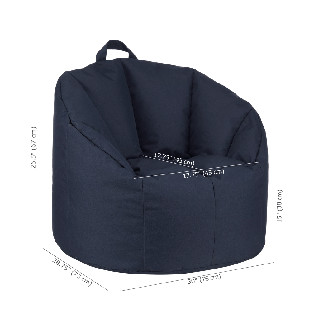 Navy Canvas Bean Bag