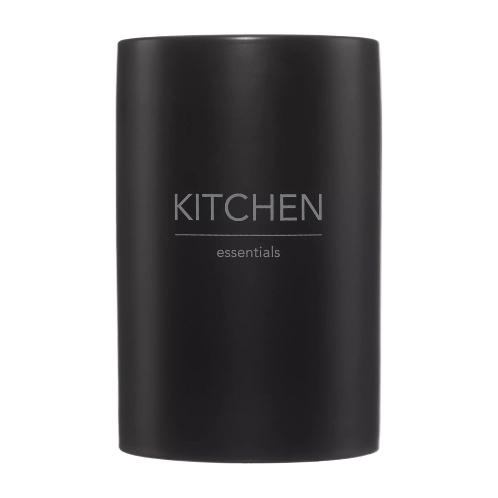 Typography Black Utensils Jar