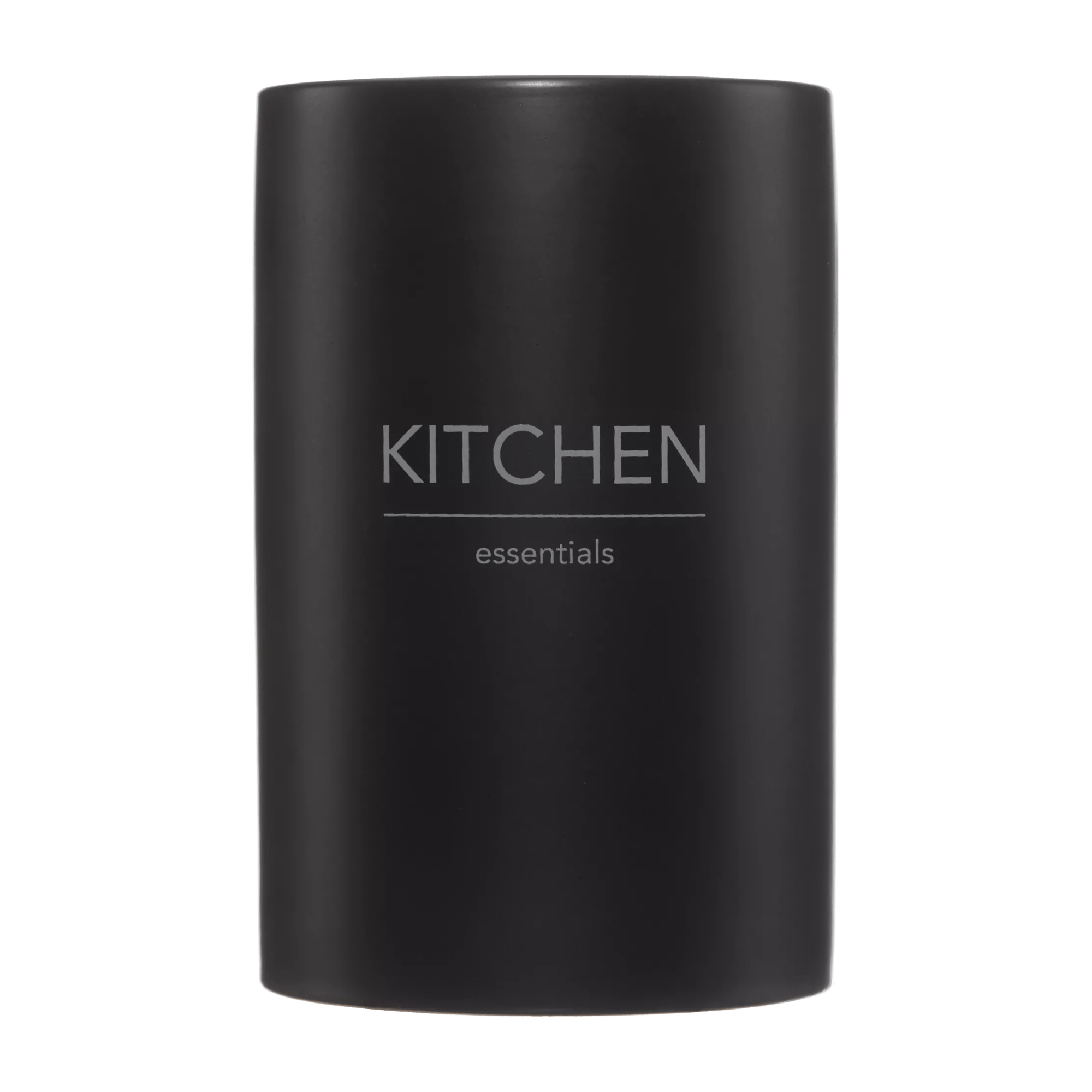 Typography Black Utensils Jar