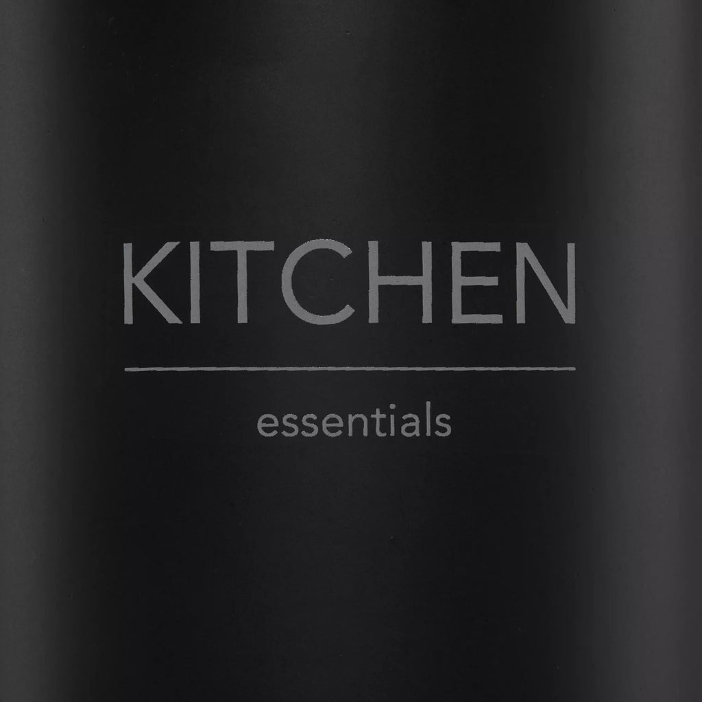 Typography Black Utensils Jar