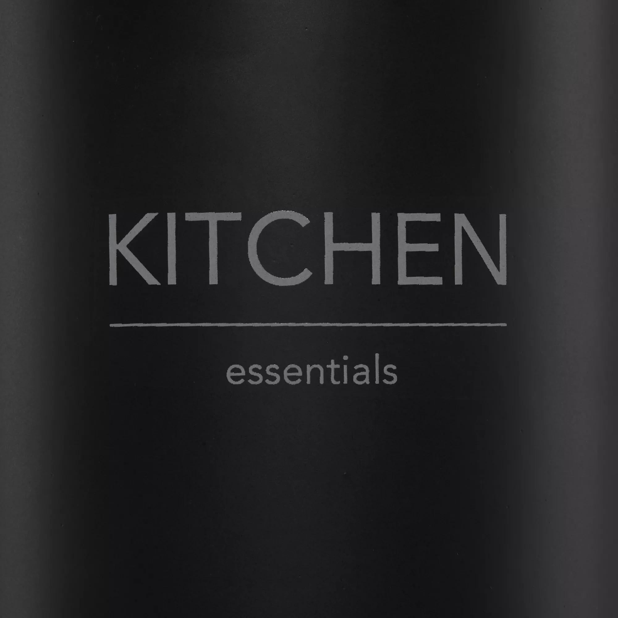 Typography Black Utensils Jar