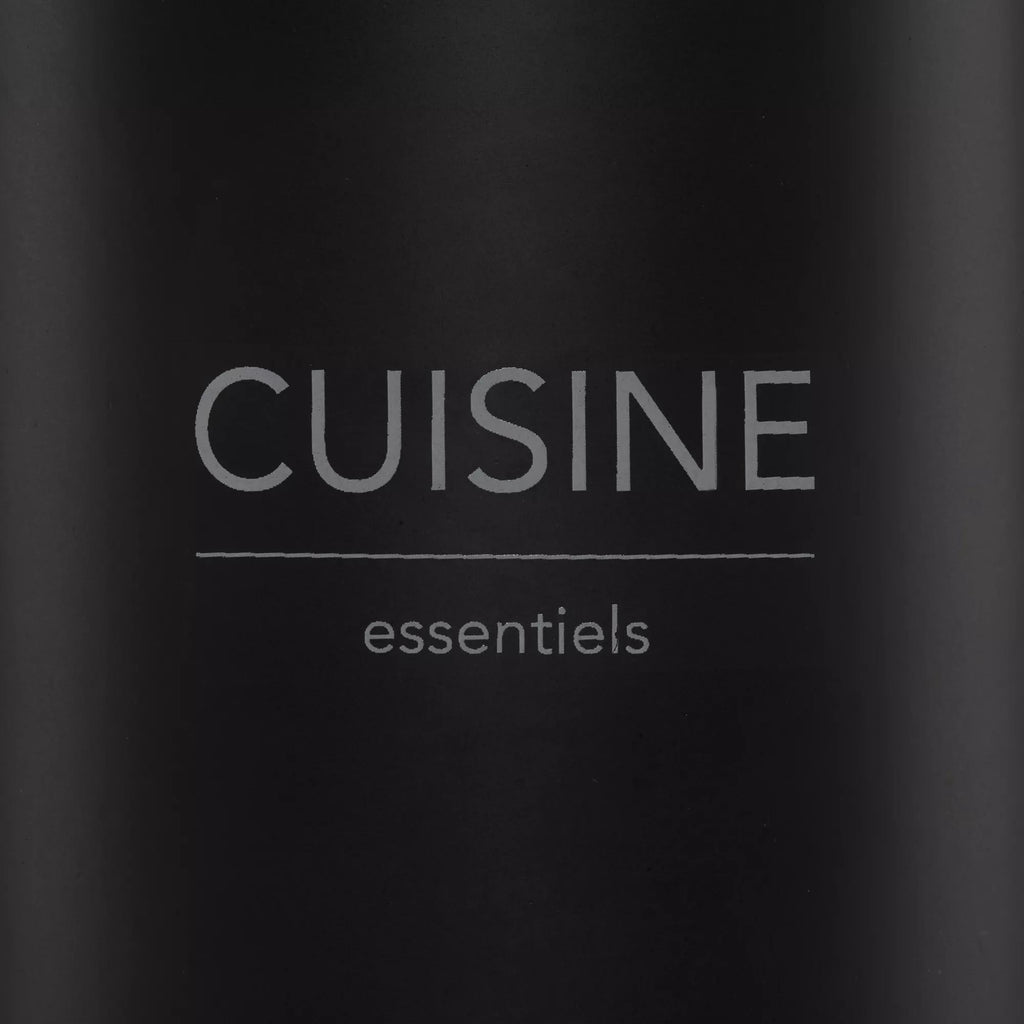 Typography Black Utensils Jar