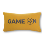 Jaron Game On Mustard Lumbar Throw Pillow