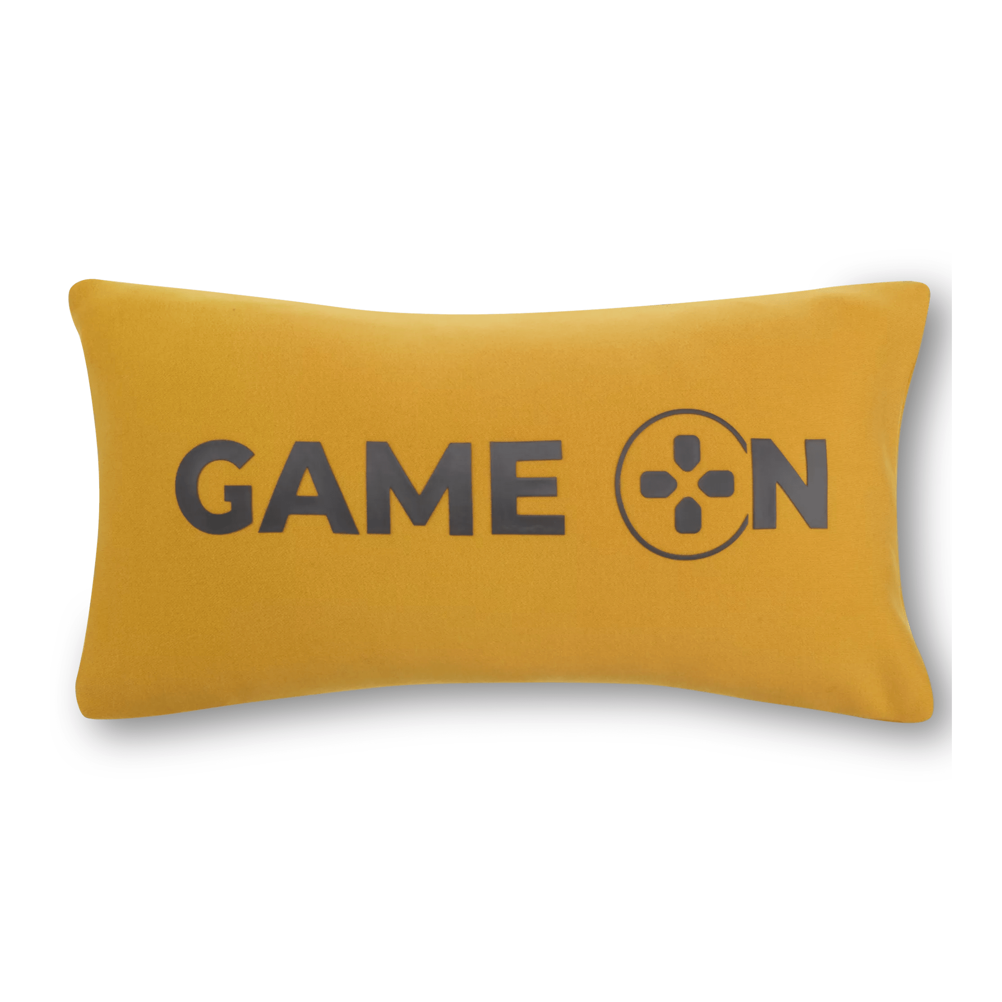Jaron Game On Mustard Lumbar Throw Pillow
