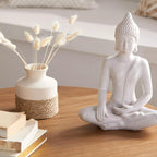 Speckled Ceramic and Rattan Vase