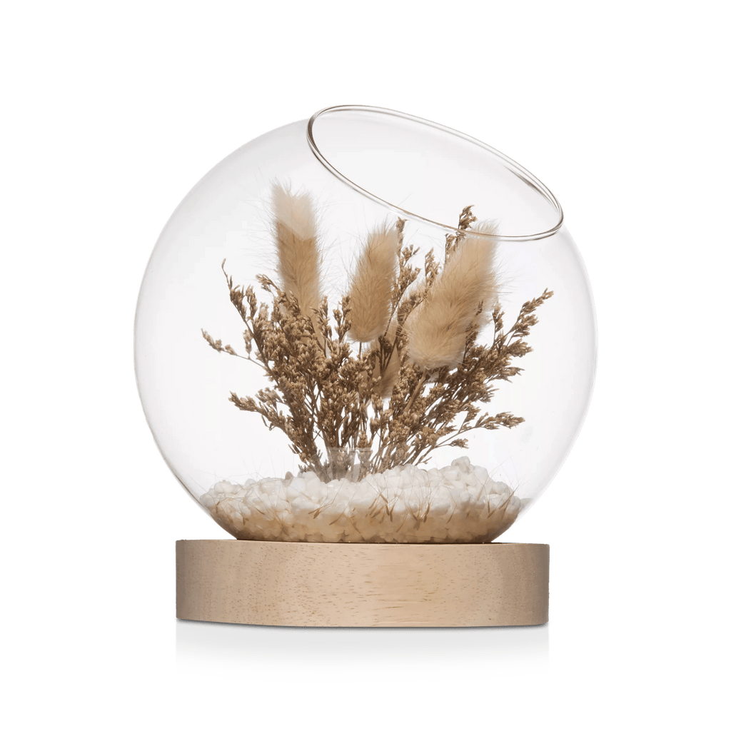 Dried Flowers Glass Dome