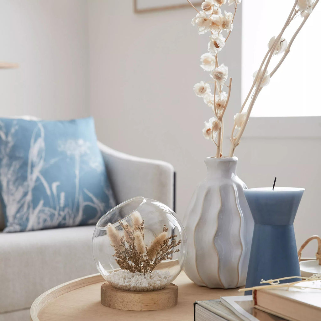 Dried Flowers Glass Dome
