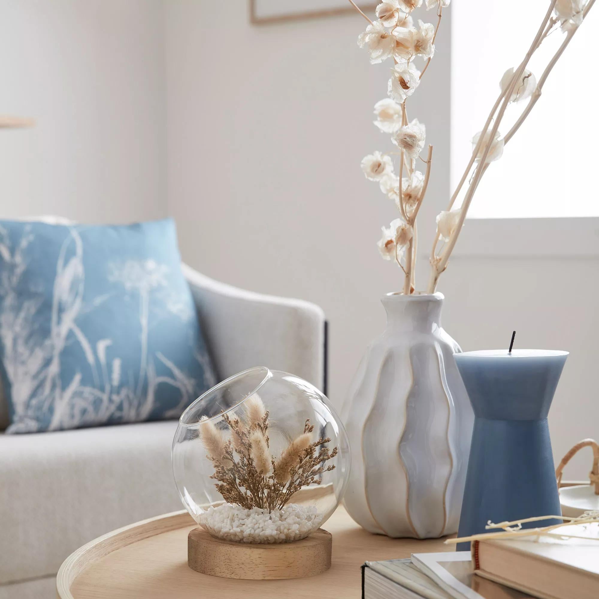 Dried Flowers Glass Dome