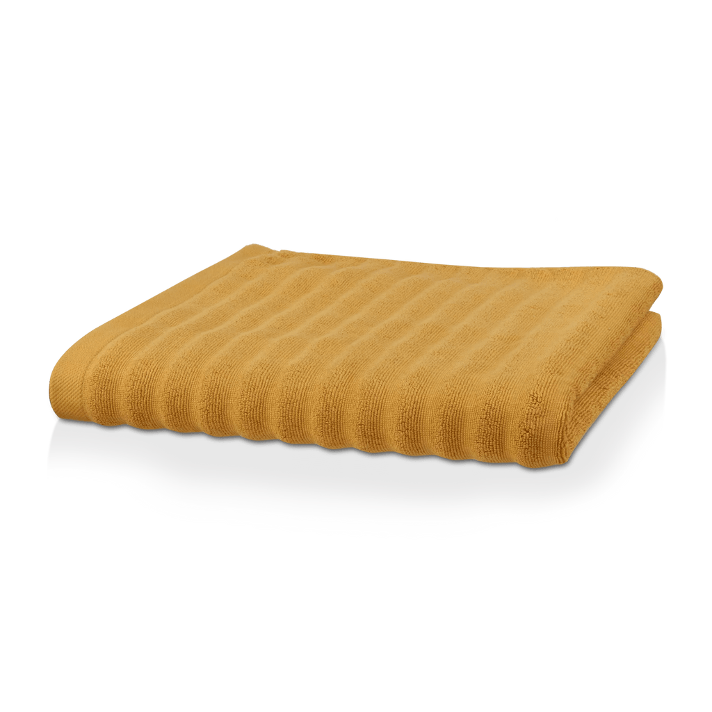 Ochre Ribbed Bath Towel