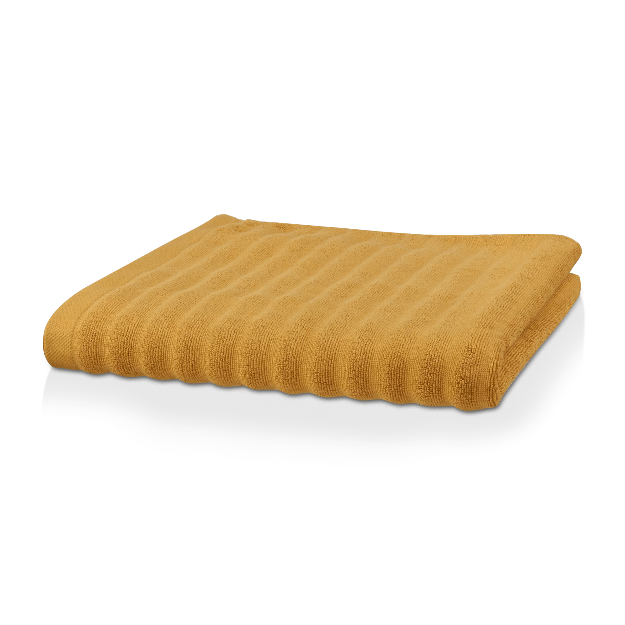 Ochre Ribbed Bath Towel