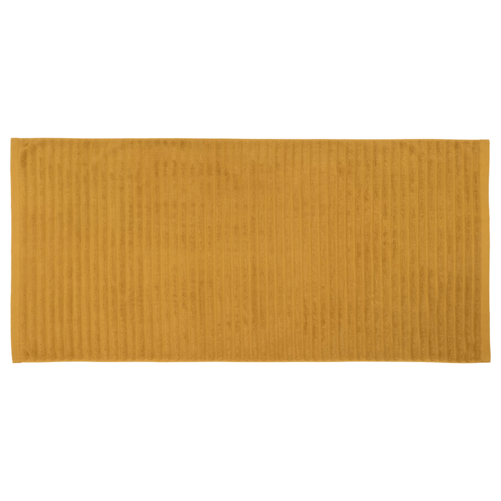 Ochre Ribbed Bath Towel