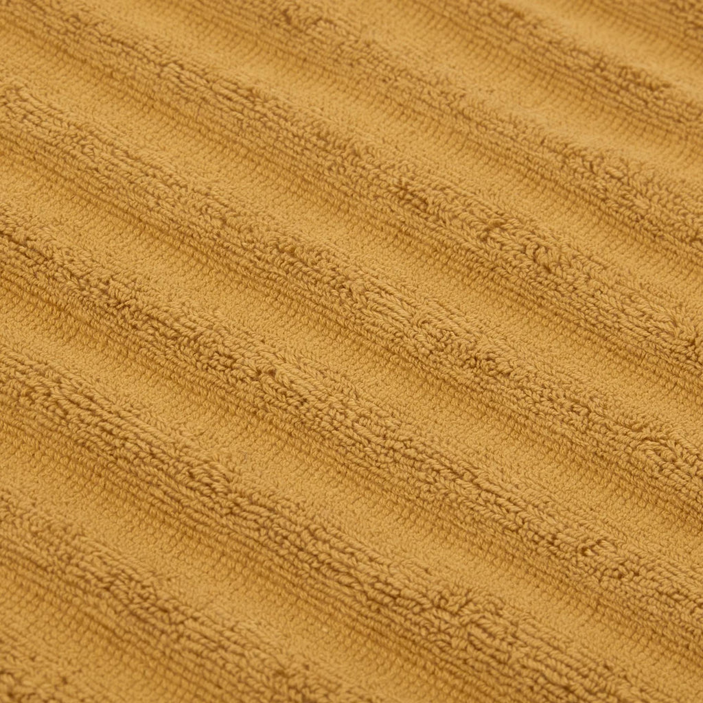 Ochre Ribbed Bath Towel