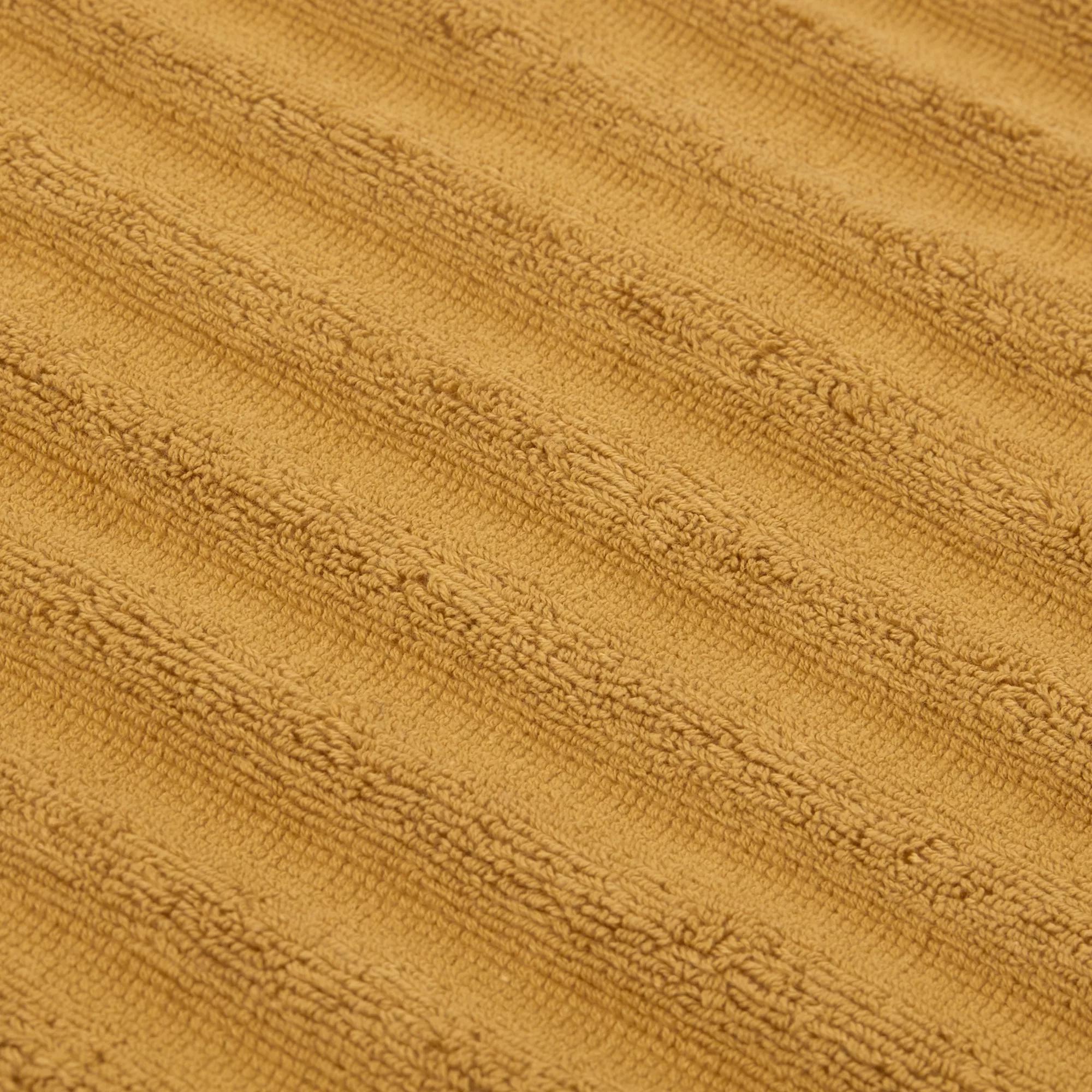 Ochre Ribbed Bath Towel
