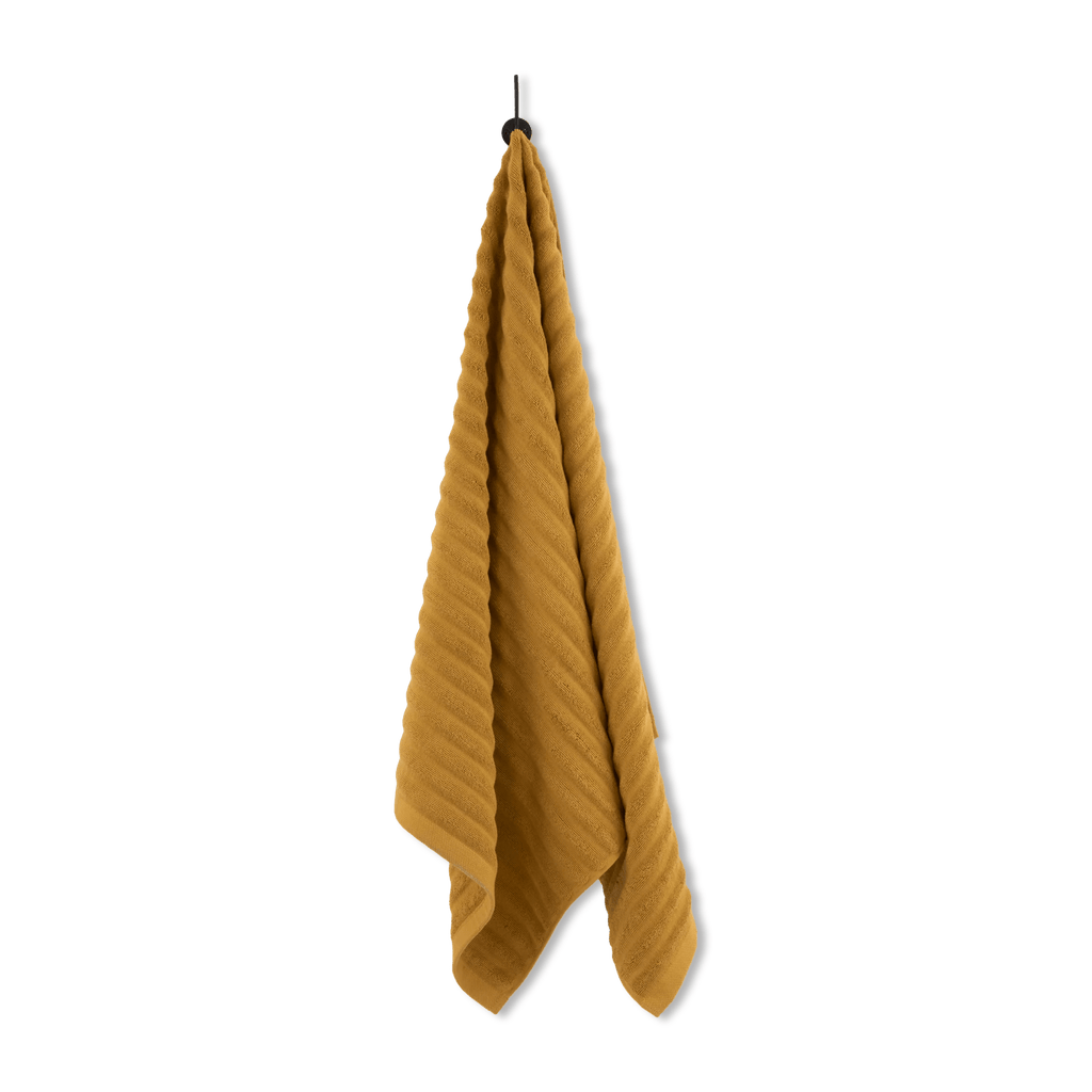 Ochre Ribbed Bath Towel