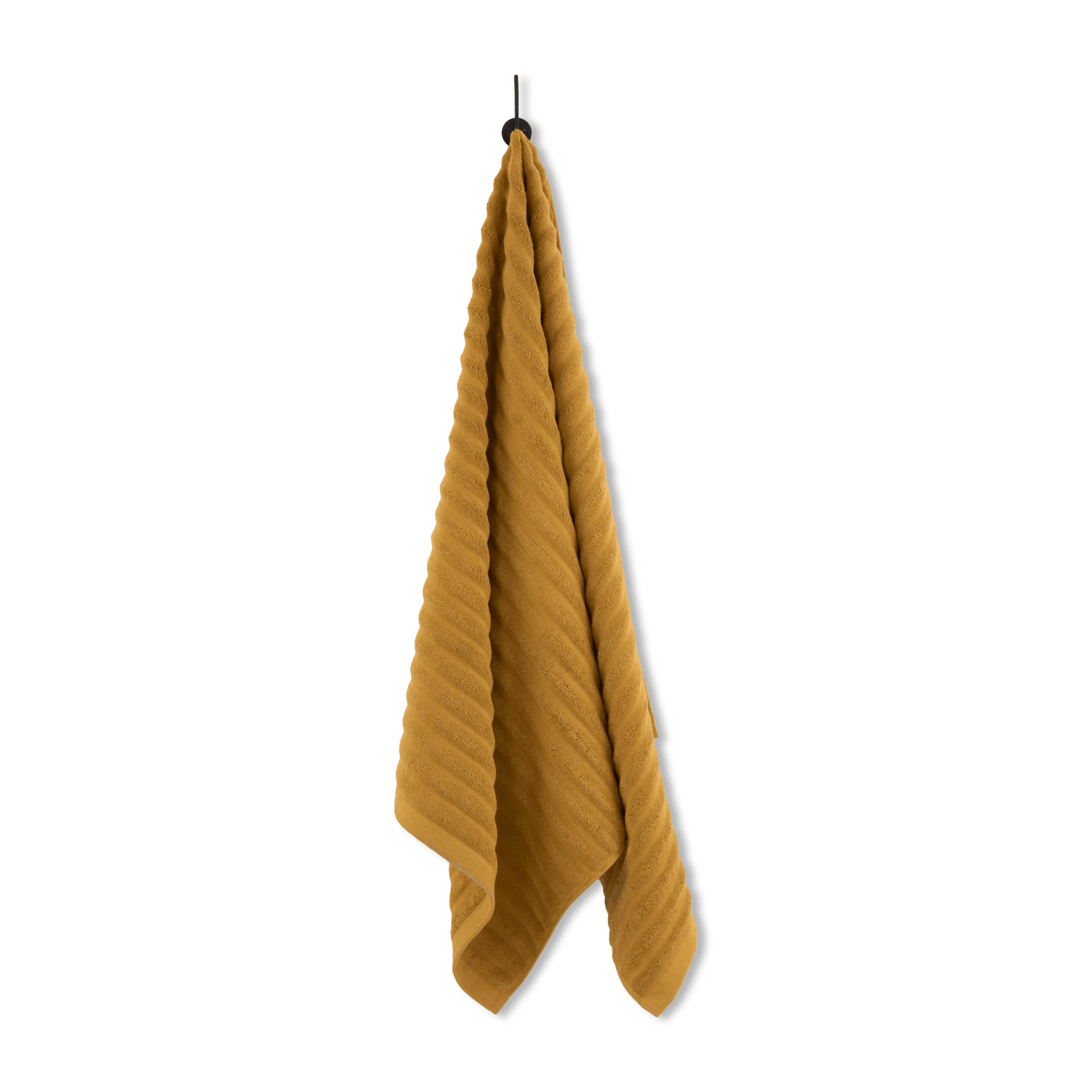 Ochre Ribbed Bath Towel