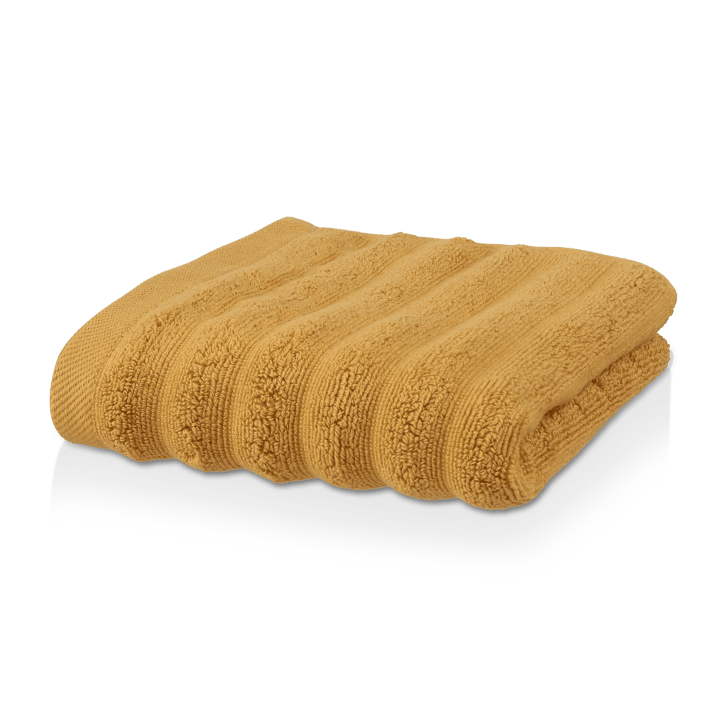 Ochre Ribbed Hand Towel