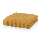 Ochre Ribbed Hand Towel