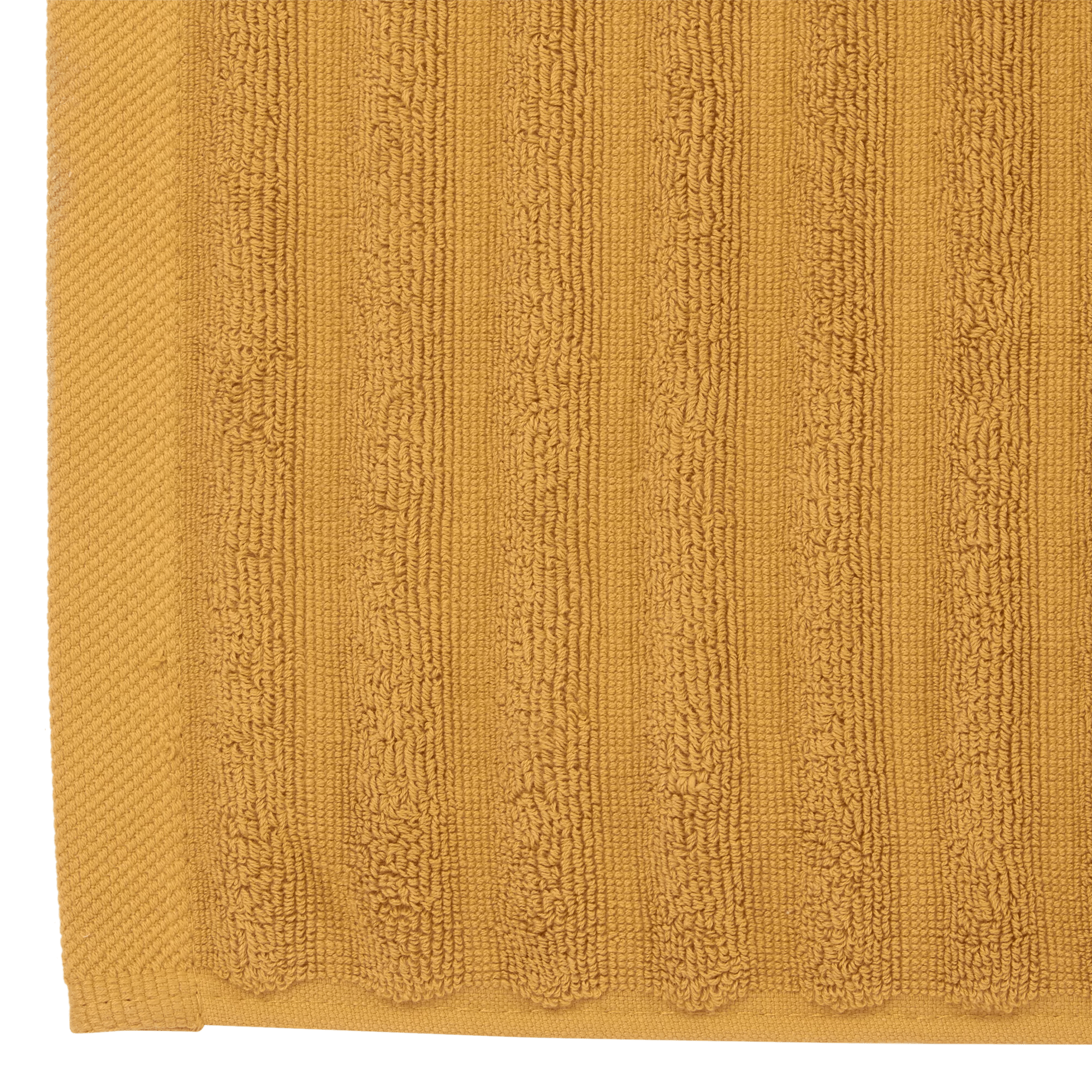 Ochre Ribbed Hand Towel