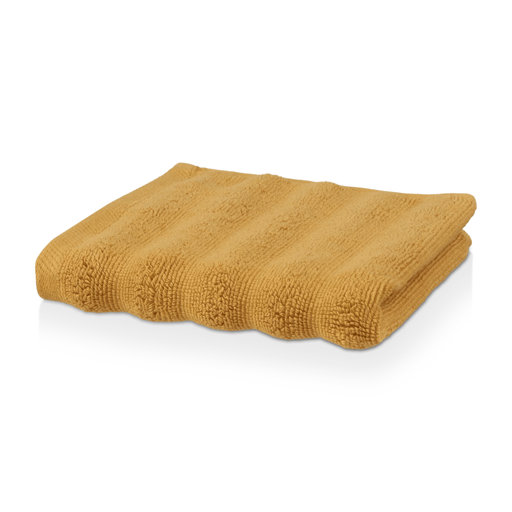 Ochre Ribbed Washcloth