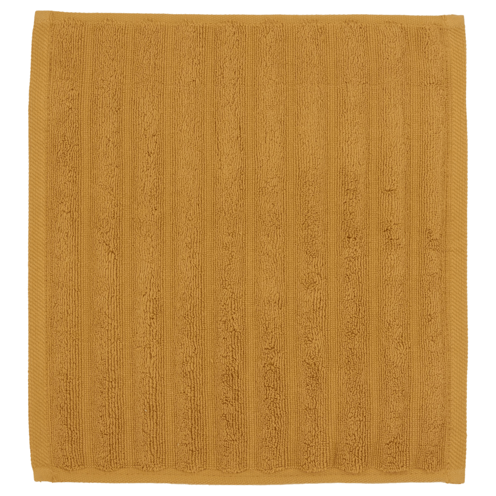 Ochre Ribbed Washcloth
