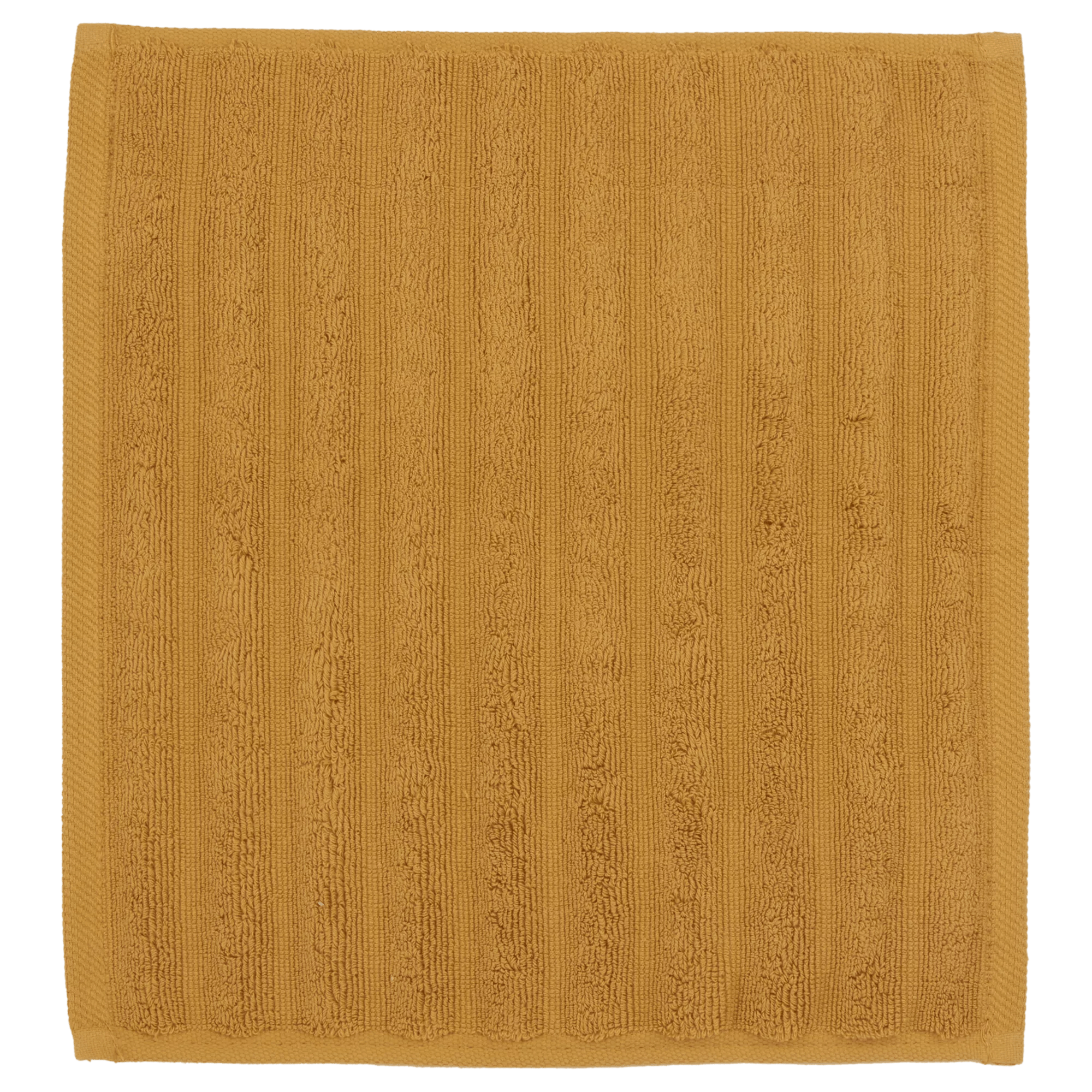 Ochre Ribbed Washcloth