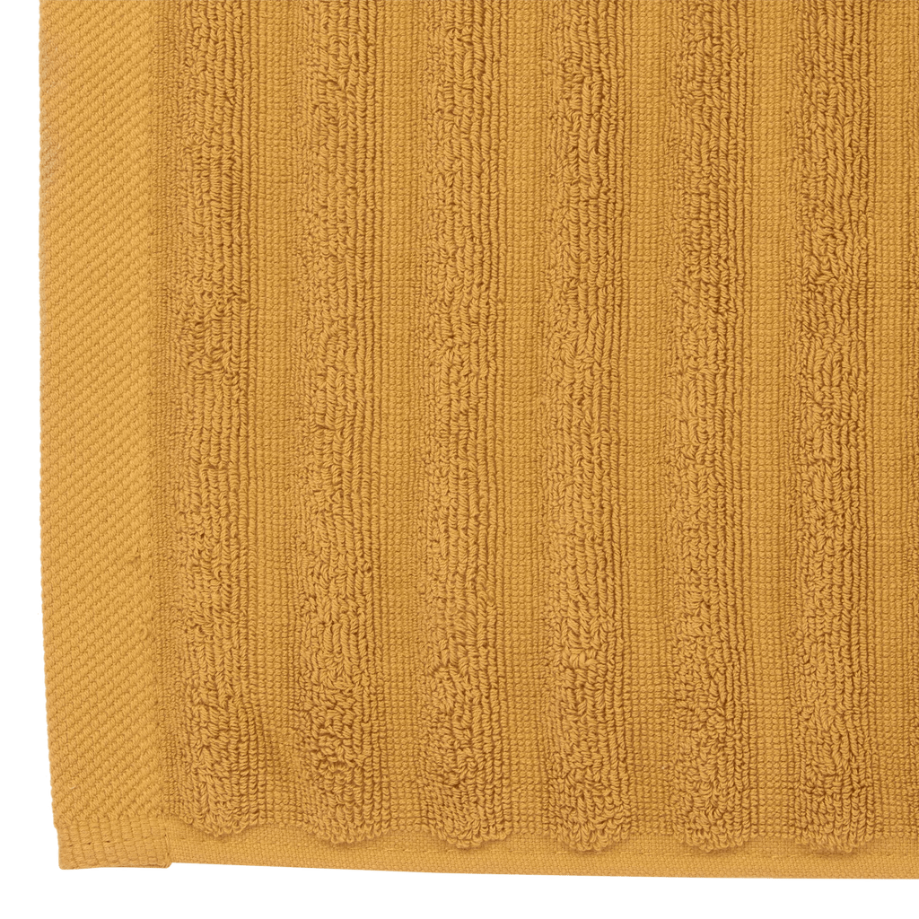 Ochre Ribbed Washcloth