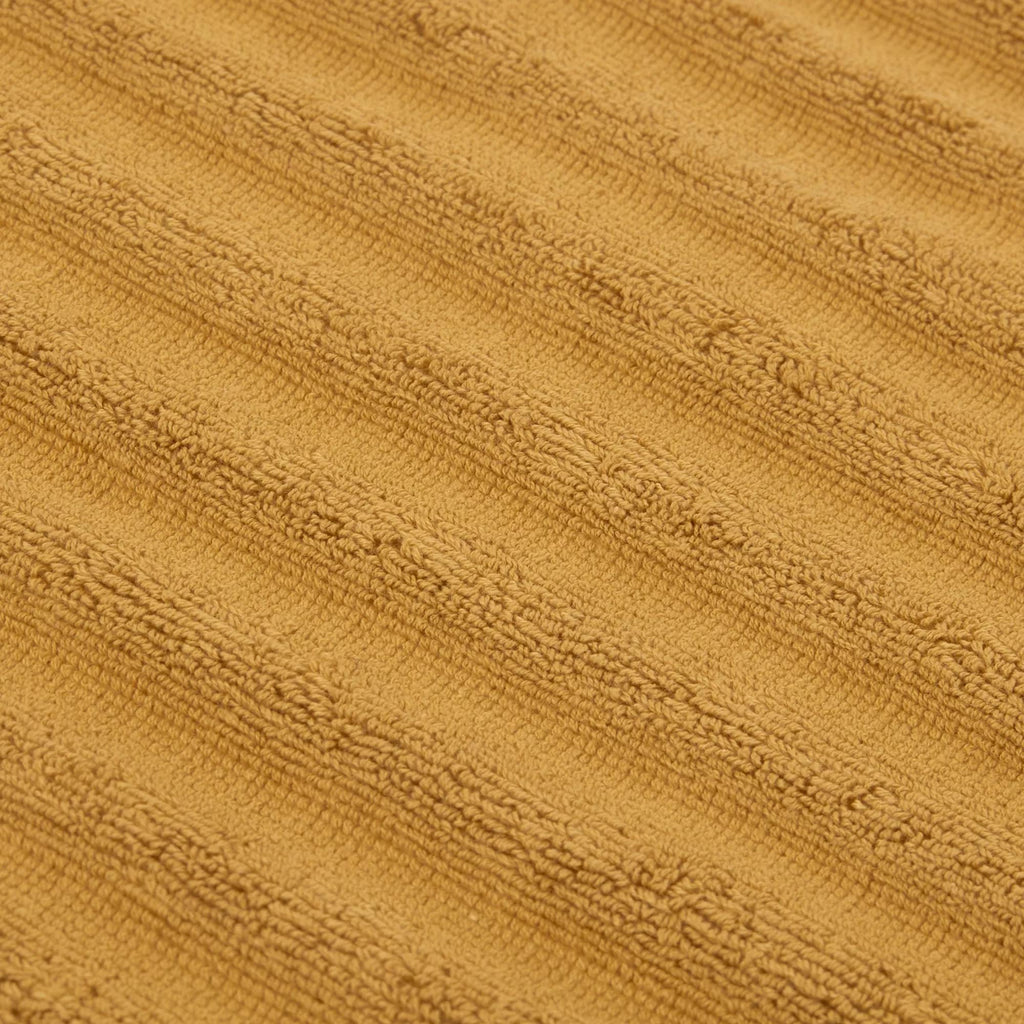 Ochre Ribbed Washcloth