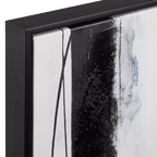 Abstract Black Lines Framed Canvas