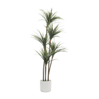 Artificial Exotic Floor Plant in White Pot