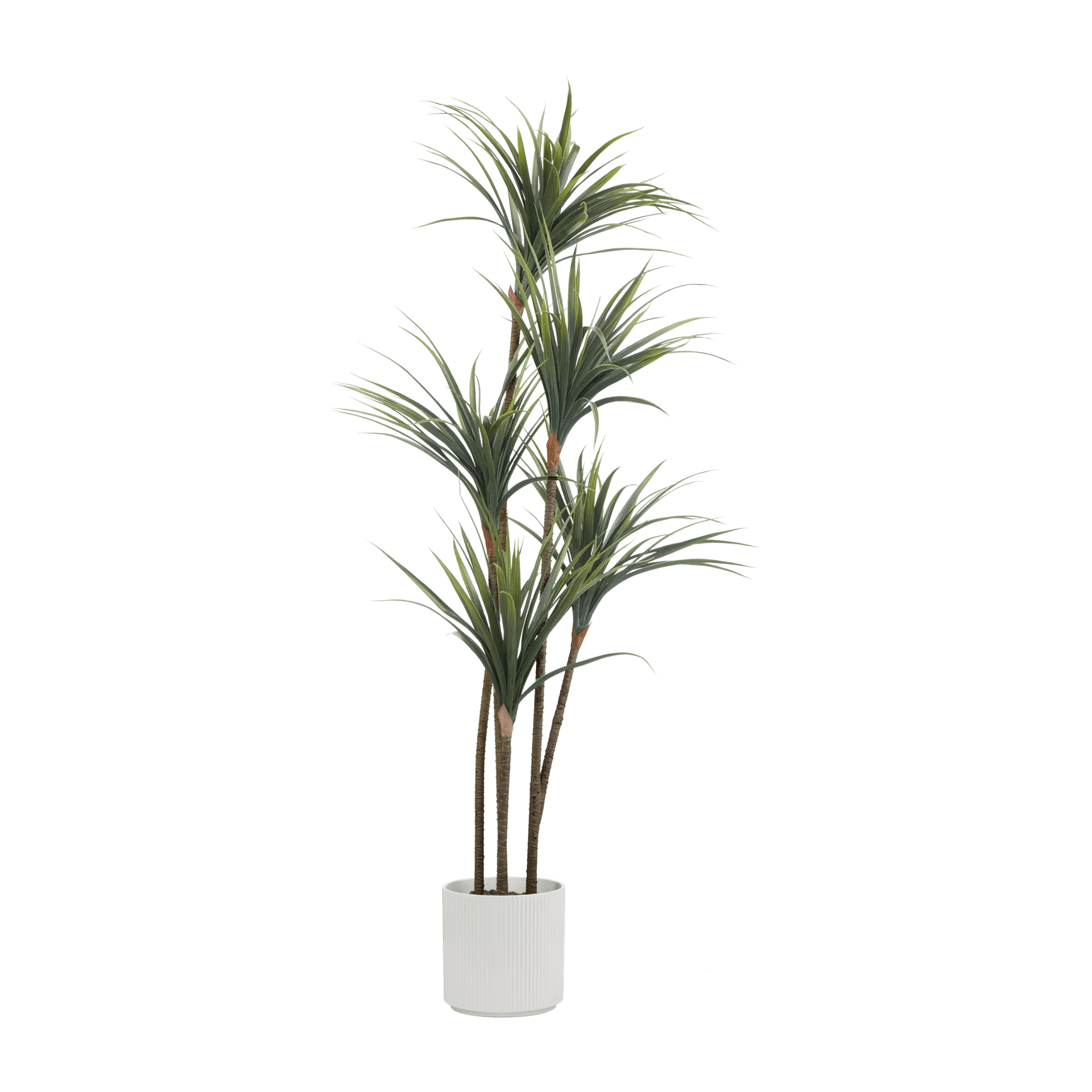 Artificial Exotic Floor Plant in White Pot