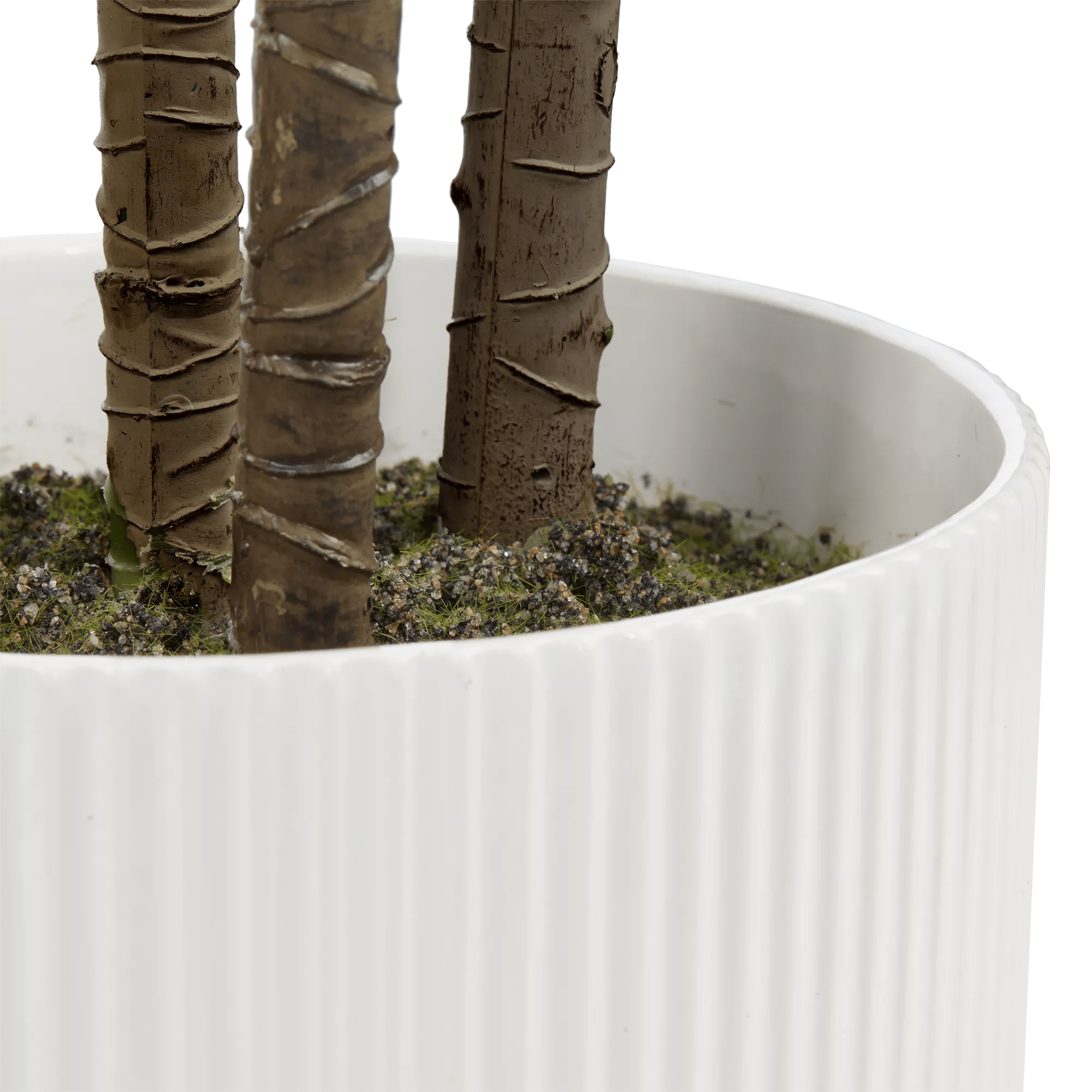 Artificial Exotic Floor Plant in White Pot