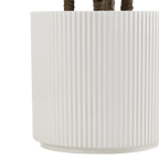 Artificial Exotic Floor Plant in White Pot