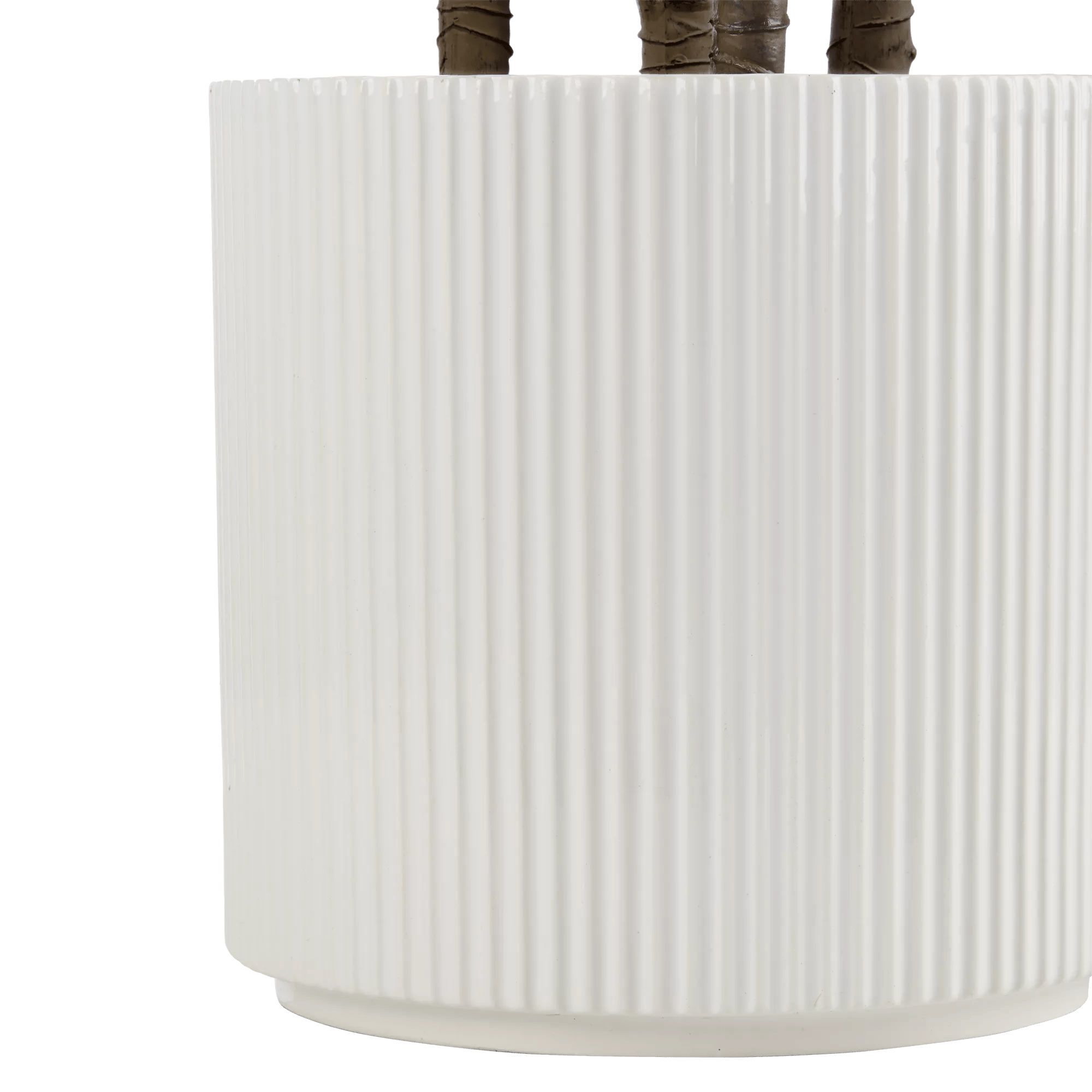 Artificial Exotic Floor Plant in White Pot