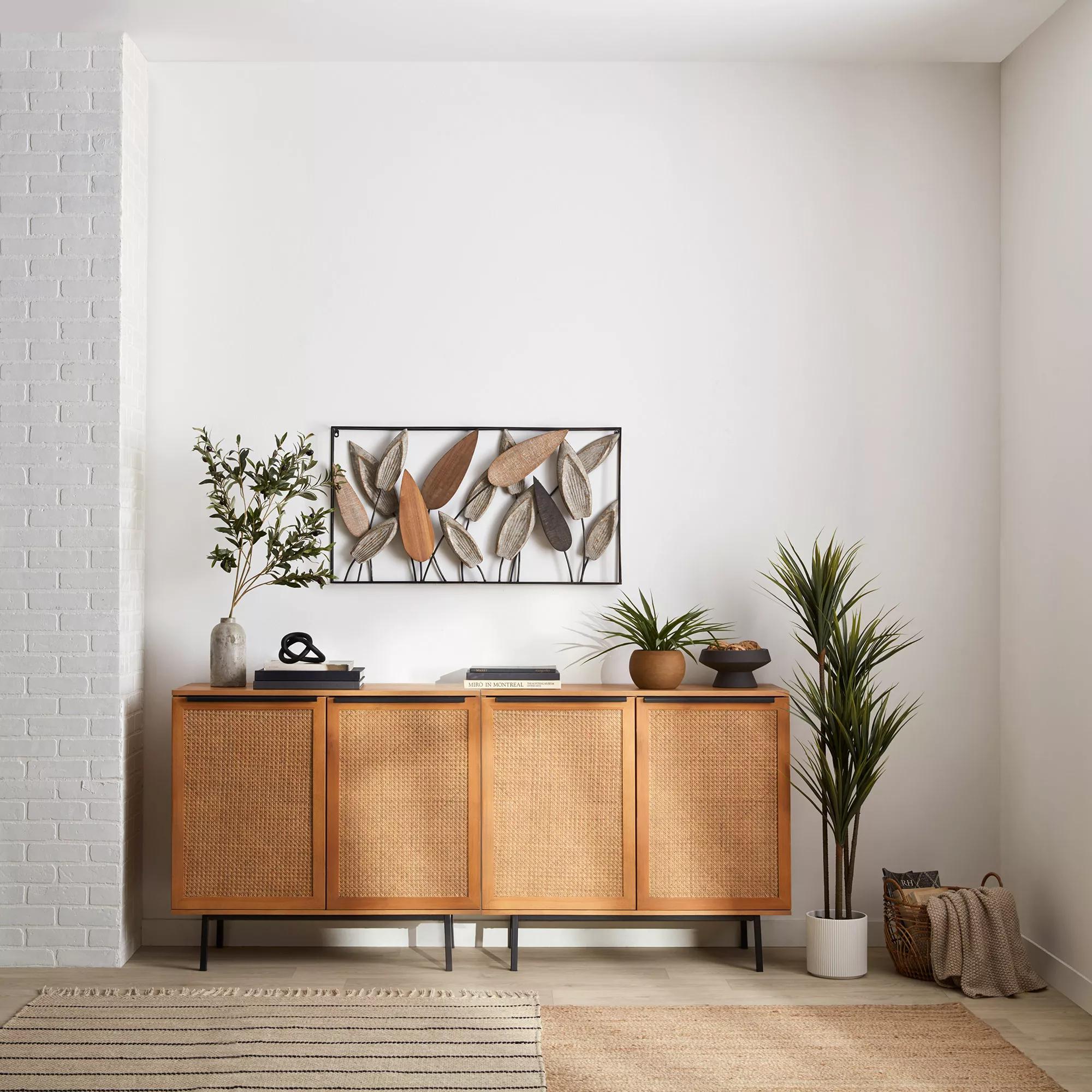 Artificial Exotic Floor Plant in White Pot