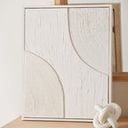 Abstract Tone-on-Tone Textured Framed Art