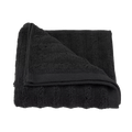 Black Ribbed Hand Towel