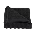 Black Ribbed Hand Towel