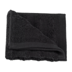 Black Ribbed Washcloth
