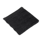 Black Ribbed Washcloth