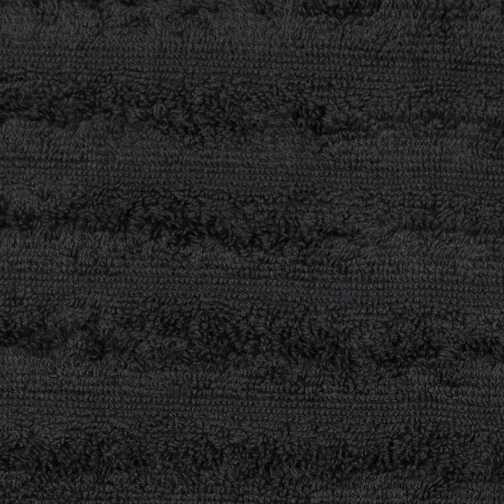 Black Ribbed Washcloth