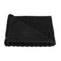 Black Ribbed Bath Towel